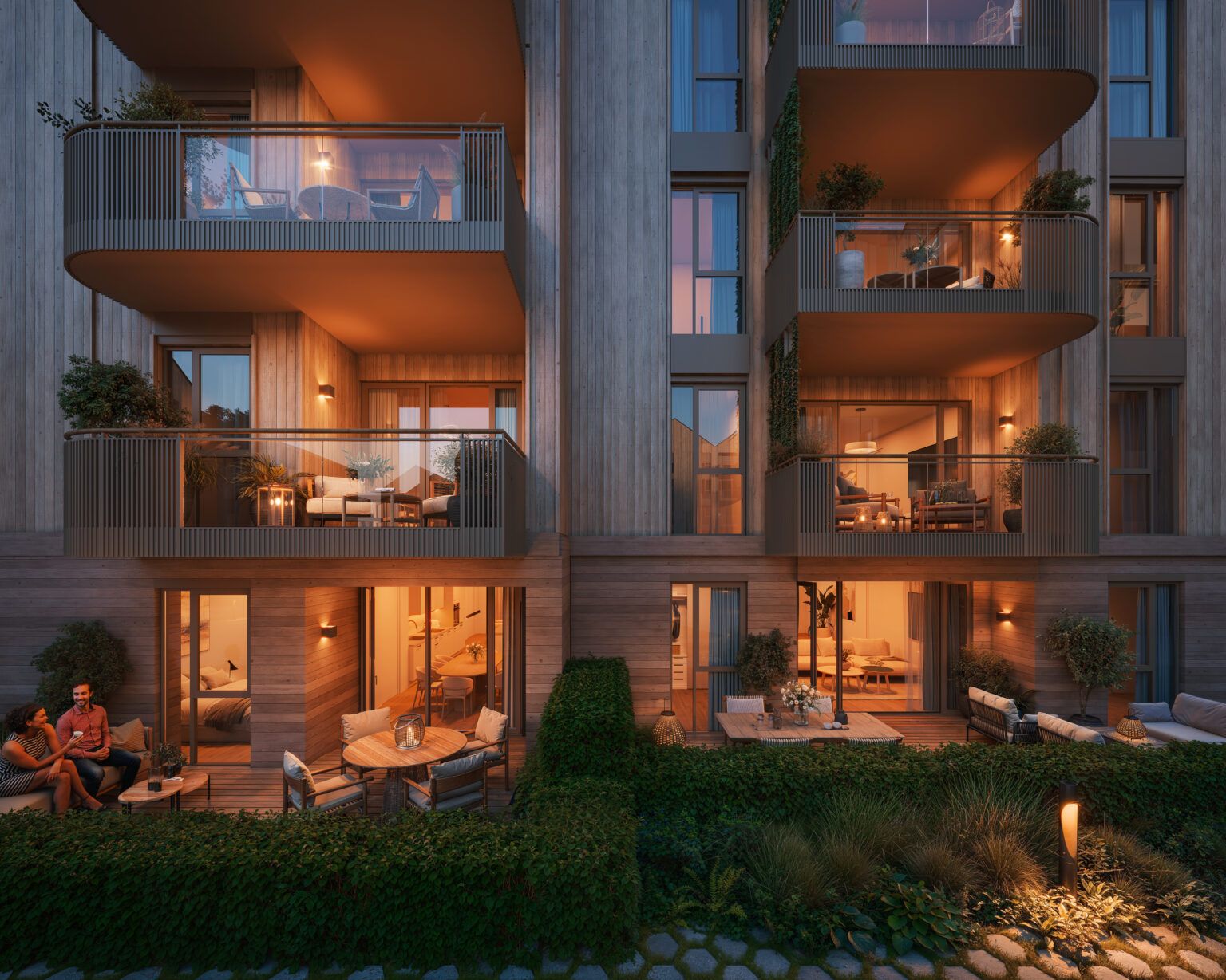 3D illustrasjon Bygg B2-B3