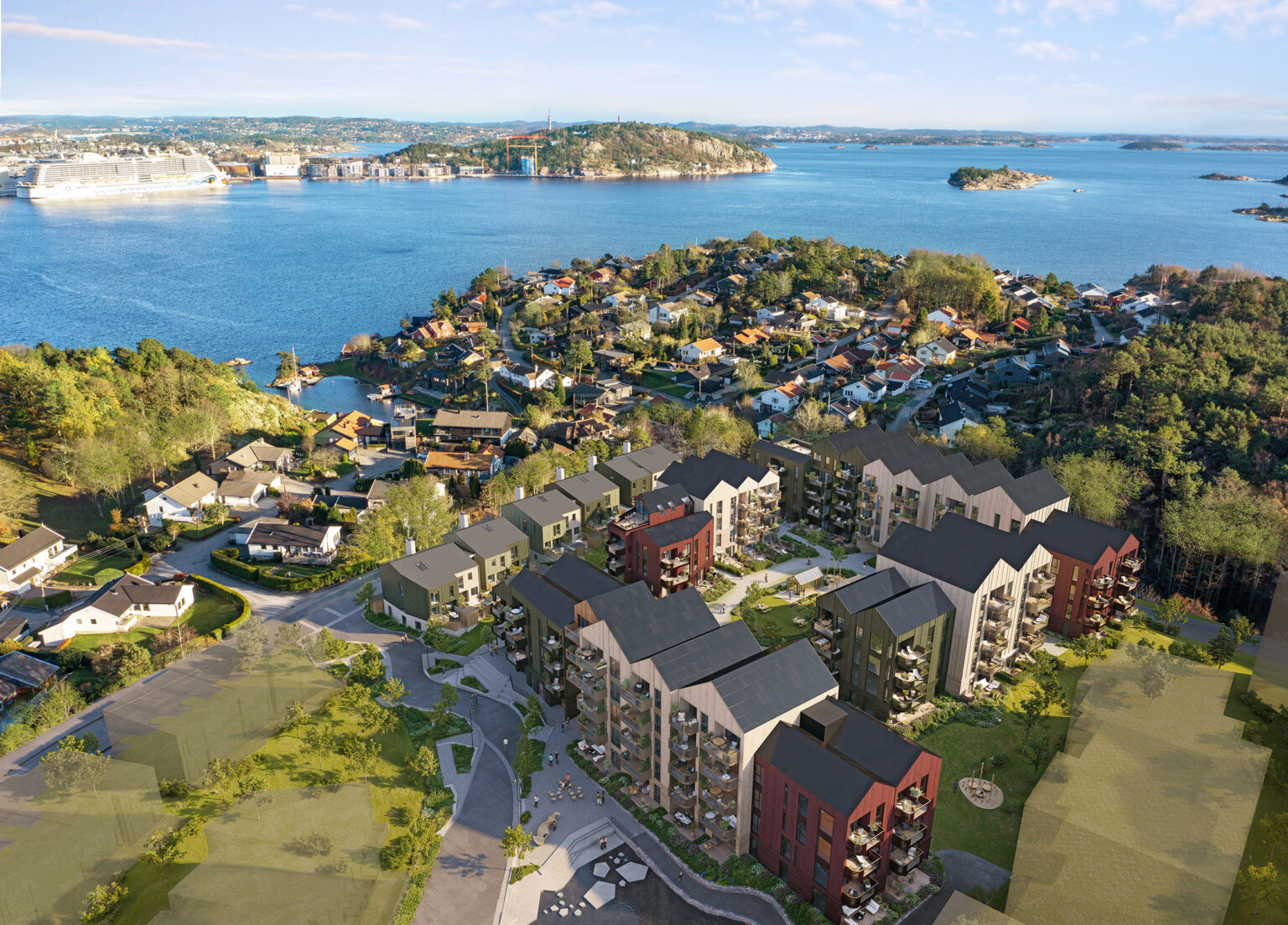 Dronefoto Byggetrinn 1, 3D-illustrasjon